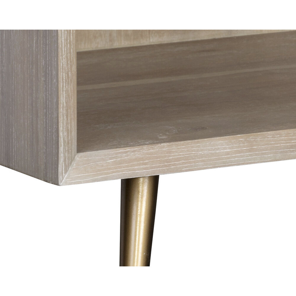 Aniston 28 X 26 inch White Ceruse / Taupe Shagreen Night Stand